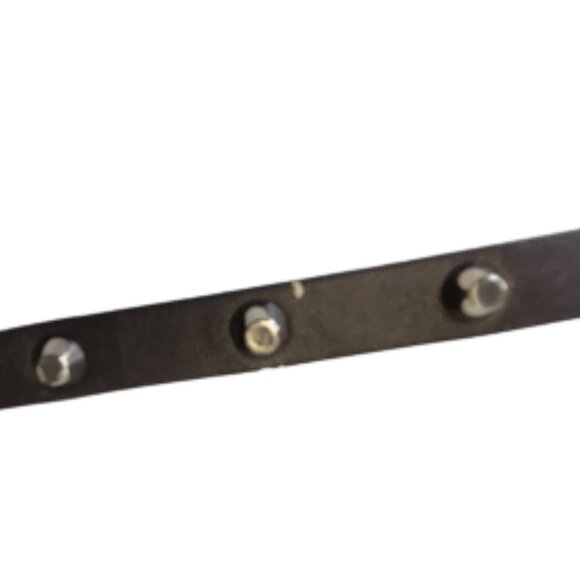 WOMENS Dark Brown Studded Long Belt - Picture 13 of 13
